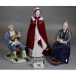 Royal Doulton bone china figurine The Cup of Tea HN2322, together with a Royal Worcester bone