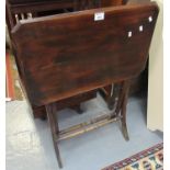 Early 20th Century mahogany folding table on turned supports and out-swept legs. (B.P. 21% + VAT)