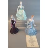 Three Coalport bone china Ladies of Fashion figurines to include Henrietta, Danni, and figurine of