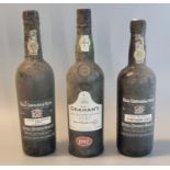 Two bottles Real Companhia Velha Vinho de Porto 1967 and 1982, together with another bottle of