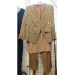 Vintage 80's Christian Lacroix Parisian three piece outfit with check jacket, long top and wide