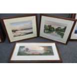 After Paul Purday, landscapes, three, coloured prints. Framed and glazed. (3) (B.P. 21% + VAT)