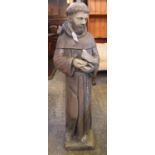 Moulded composition study of Saint Francis of Assisi, 57cm high approx. (B.P. 21% + VAT)