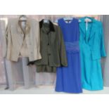 Small collection of lady's vintage clothing to include; Curiel Couture four piece skirt suit