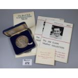A commemorative medal, 'Jim Clark, O.B.E. World Champion Racing driver 1963 and 1965' in original
