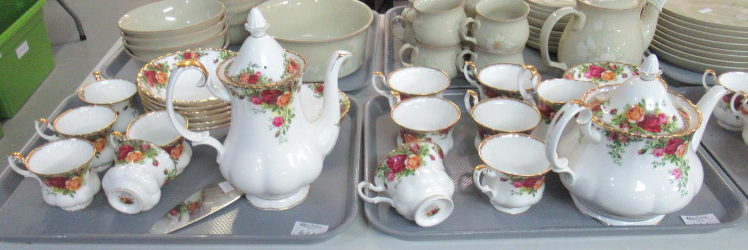 Seven trays of Royal Albert English fine bone china 'Old Country Roses' design items to include; - Image 2 of 3