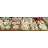 Five trays of Royal Doulton 'Yorktown' blue and white dinnerware, tea and coffee ware to include: