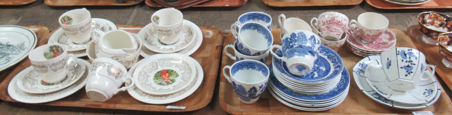 Three trays of assorted teaware to include: a Royal Albert English bone china 'heirloom' design part - Image 2 of 2