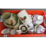 Box of assorted china to include; Royal Standard 'Lyndale' design teaware, Chinese rose design