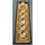 Indian fabric table runner or wall hanging with sequin, beaded and faux pearl decoration in the form