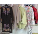 Five vintage jackets, including; a Chinese reversible and 2 Wetherall Wool Capes one with a matching