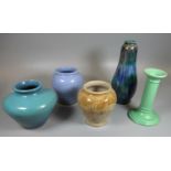 Collection of ceramics to include; a Doulton multi-coloured glazed vase by Minnie Webb, Doulton '