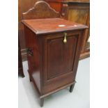 Edwardian mahogany inlaid single blind panelled purdonium. (B.P. 21% + VAT)