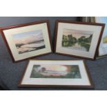 After Paul Purday, landscapes, three, coloured prints. Framed and glazed. (3) (B.P. 21% + VAT)