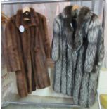 Two vintage fur coats; one silver fox and the other musquash. (2) (B.P. 21% + VAT)