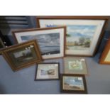 Group of assorted furnishing pictures, prints, watercolours etc., various (6) (B.P. 21% + VAT)