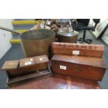 19th Century mahogany ladies sewing box of rectangular form, the interior revealing; reels, cotton