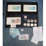 Collection of GB coinage and notes to include commemorative crowns, 5 pound notes, presentation