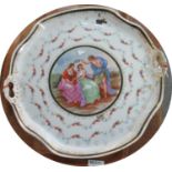 China tray marked 'Prussia' to the reverse decorated with a central vignette with a Grecian style