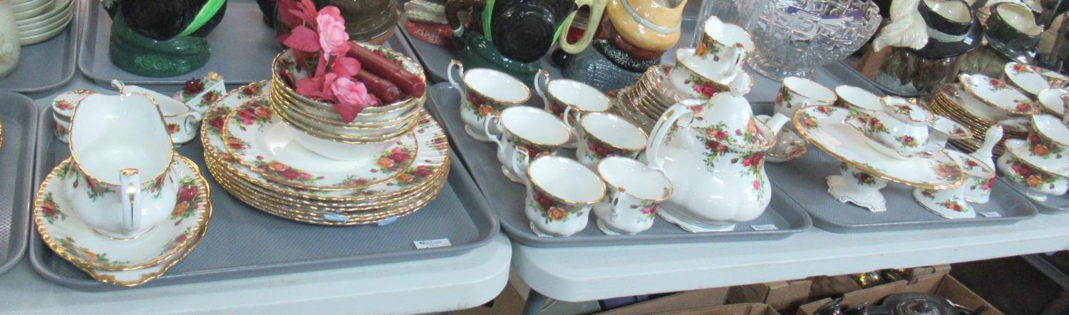 Seven trays of Royal Albert English fine bone china 'Old Country Roses' design items to include; - Image 3 of 3