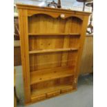 Modern pine kitchen delft rack with three fitted drawers. (B.P. 21% + VAT)