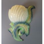 Carlton Ware 1746 pottery floral wall pocket. 26cm high approx. (B.P. 21% + VAT) Crazing evident but