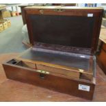 Victorian mahogany writing slope. (B.P. 21% + VAT)