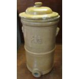 Late 19th/early 20th Century stoneware water filter marked 'Migne's Patent, filtre rapide, Cottage