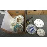 Box of assorted, mainly china, to include: Johnson Brothers 'The Flying Cloud, Historic America