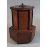 Early 20th Century mahogany musical cigarette dispenser. (B.P. 21% + VAT)