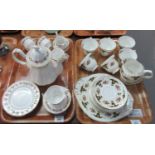 20 piece Royal Kent 'Golden Glory' tea service, together with a 21 piece Crown Trent Staffordshire