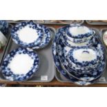 Two trays of Royal Staffordshire Pottery, Burslem 'Pekin' dinnerware to include: two oval meat