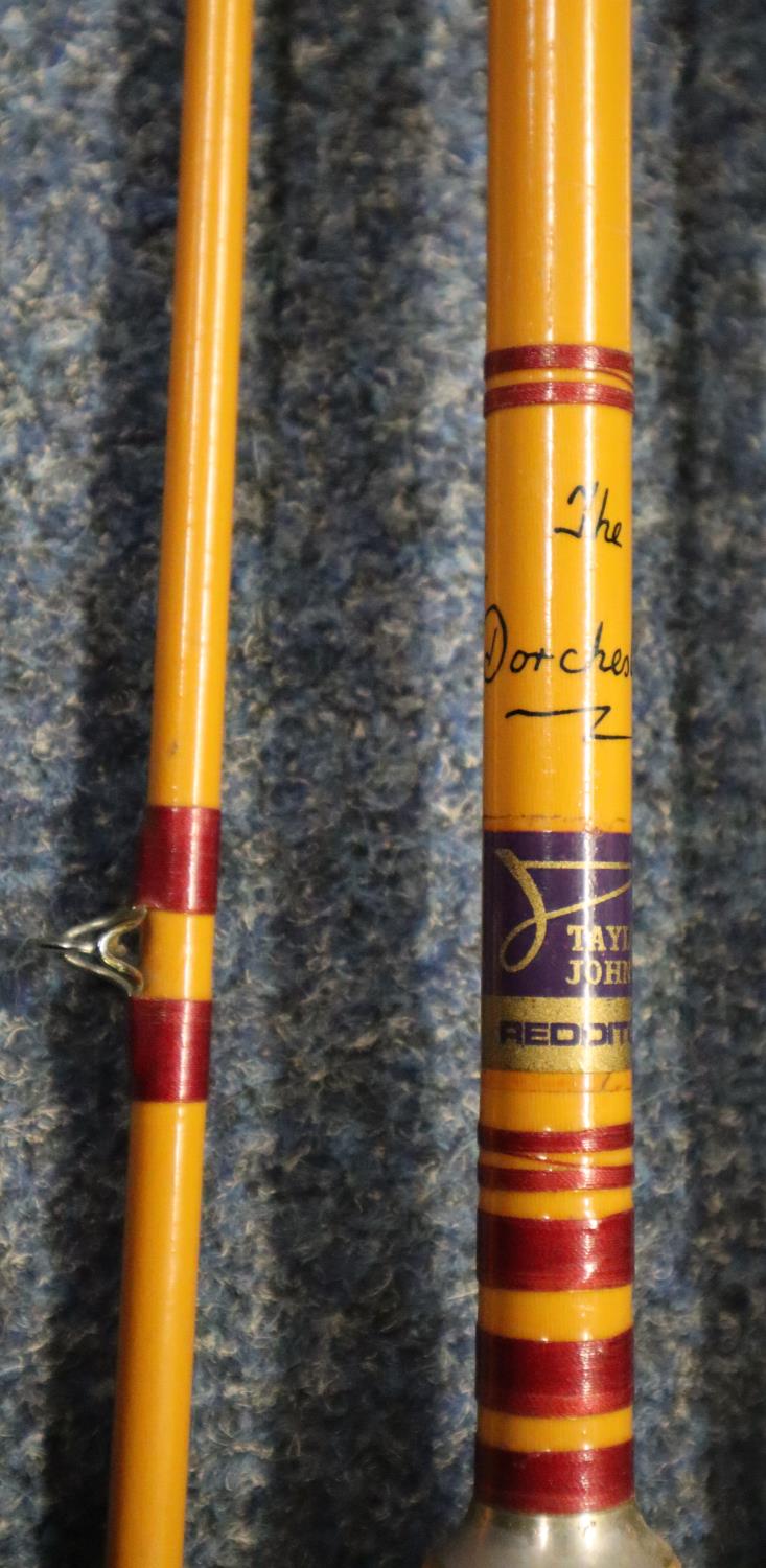 Vintage Taylor & Johnson, Redditch 'The Dorchester' two-piece fishing rod. Together with four - Image 2 of 2