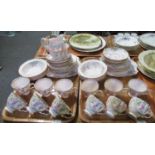 Two trays of English Plant 'Tuscan' china, largely tea ware to include: twelve teacups and