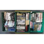 Three boxes of assorted books World War, Royal Navy, Story of the Spitfire, Britain at War 1939-