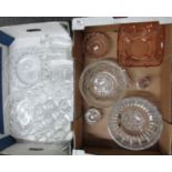 Two boxes of assorted glass: fruit bowls, drinking glasses, vases etc. (2) (B.P. 21% + VAT)