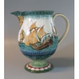 Doulton Burslem 'Galleon' single handled jug. 17.5cm high approx. (B.P. 21% + VAT) Noticeable
