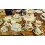 Two trays of china to include: one tray of Royal Doulton 'Old Country Roses' with six dinner plates,