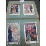 Postcards in album, greetings, humorous, romantic cards, etc. 50+ (B.P. 21% + VAT)