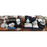 Two trays of Aynsley and Wedgwood boxed and loose items to include; bottle vase, clementine vase,