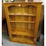 Modern pine kitchen delft rack with three fitted drawers. (B.P. 21% + VAT)