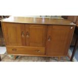 Elm Ercol sideboard with blue sticker. 116 x 48 x 81cm approx. (B.P. 21% + VAT) Fading, marks and