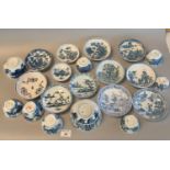 Collection of principally 18th century English porcelain Oriental style items, particularly