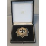 German 1957 type breast badge cross. Reproduction. Cased. (B.P. 21% + VAT)