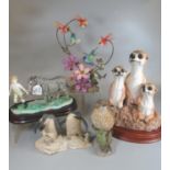 Collection of ceramic and other animal studies and groups to include 'The Enriched Garden' by the