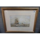 William Hyams (British 1878-1952), 'Steam and Sail', signed and dated '99, watercolours. (B.P. 21% +
