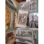 Postcards collection in old album and small bundle. Mostly topographical and selection of cards