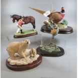 Collection of animal sculptures to include Border Fine Arts Hay Days A6239, 'A Big First Step',
