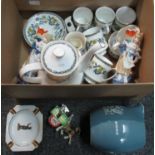 Box of various items to include: Paragon china 'Contessa' coffee pot with six cups and saucers,