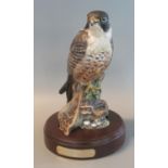 Royal Doulton HN3541 'Peregrine Faulcon' limited edition 1433/2500 on wooden plinth. (B.P. 21% +